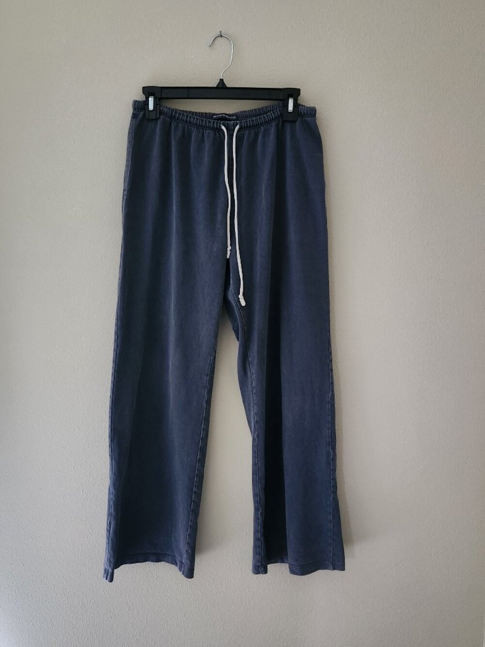 BRANDY MELVILLE Faded Navy Blue Drawstring Cotton Lounge Pants